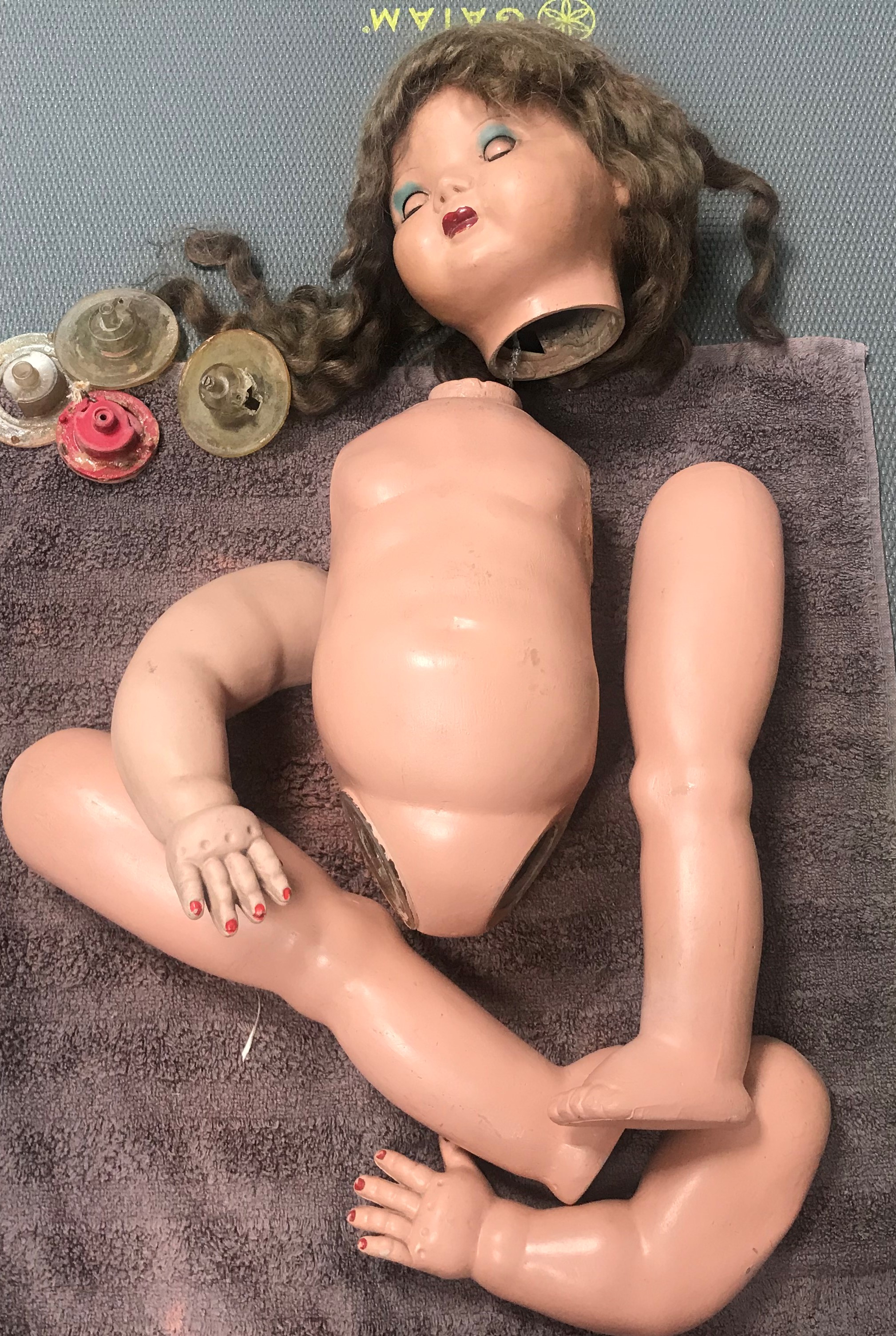 1940's British Pot Doll - Before